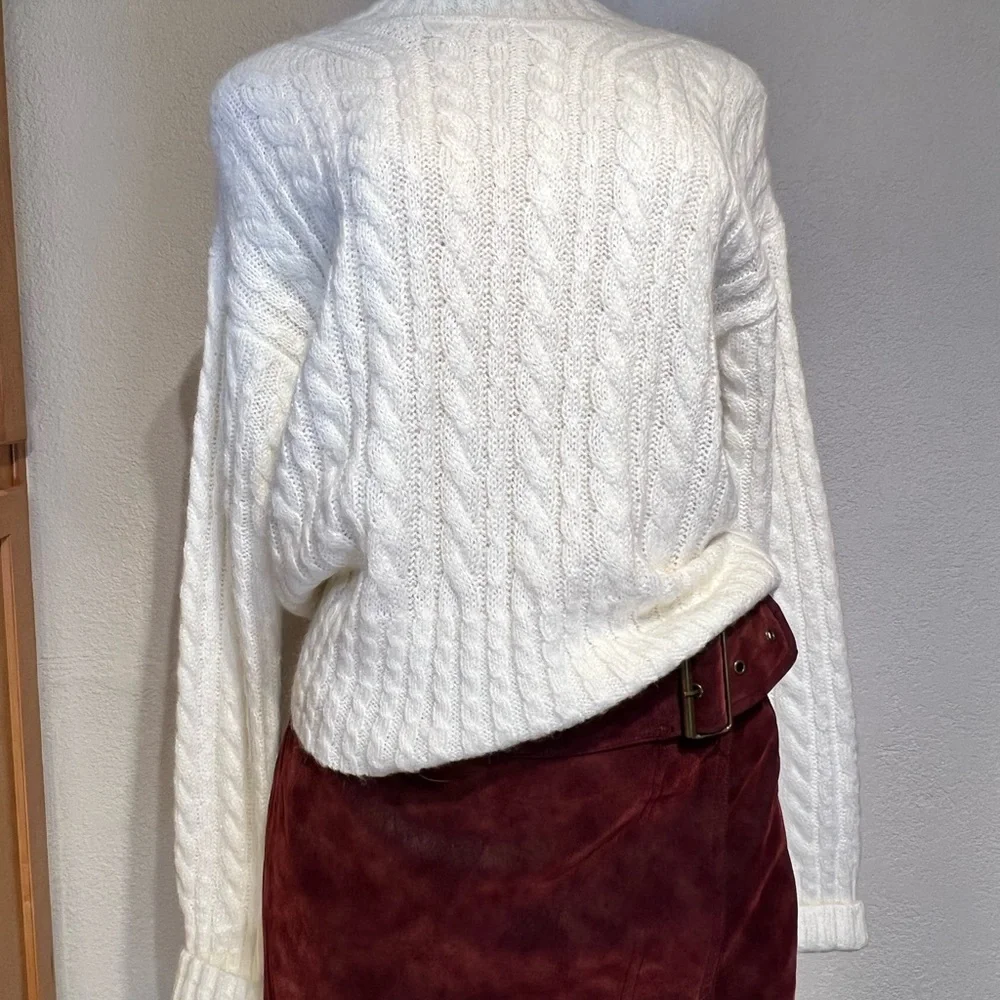 NWT $118 French Connection Jacqueline Mock Neck Long-sleeve Sweater S/M - Picture 4 of 6